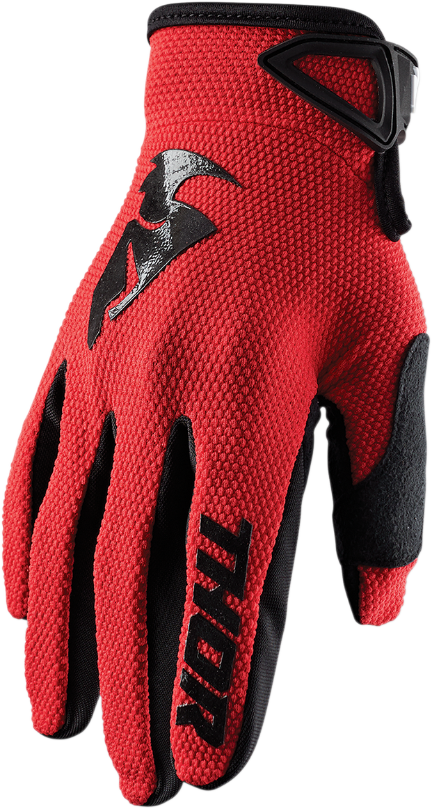 THOR Sector Gloves - Red/Black - 2XL 3330-5876