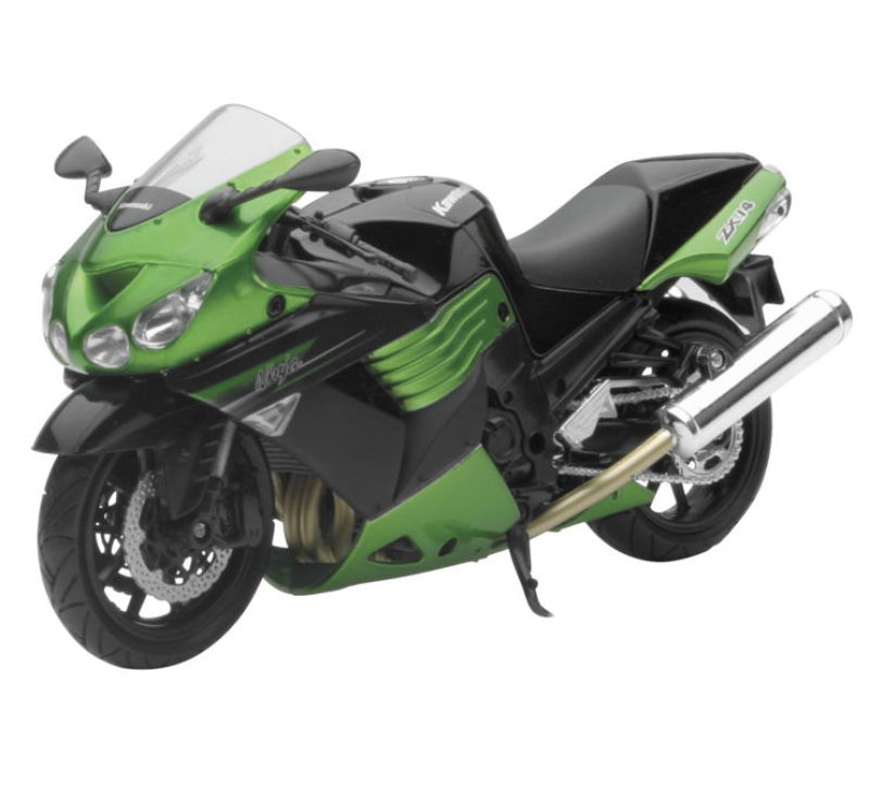 New Ray Toys Kawasaki ZX-14 Street Bike (Green) Scale/ - 1:12 57433B