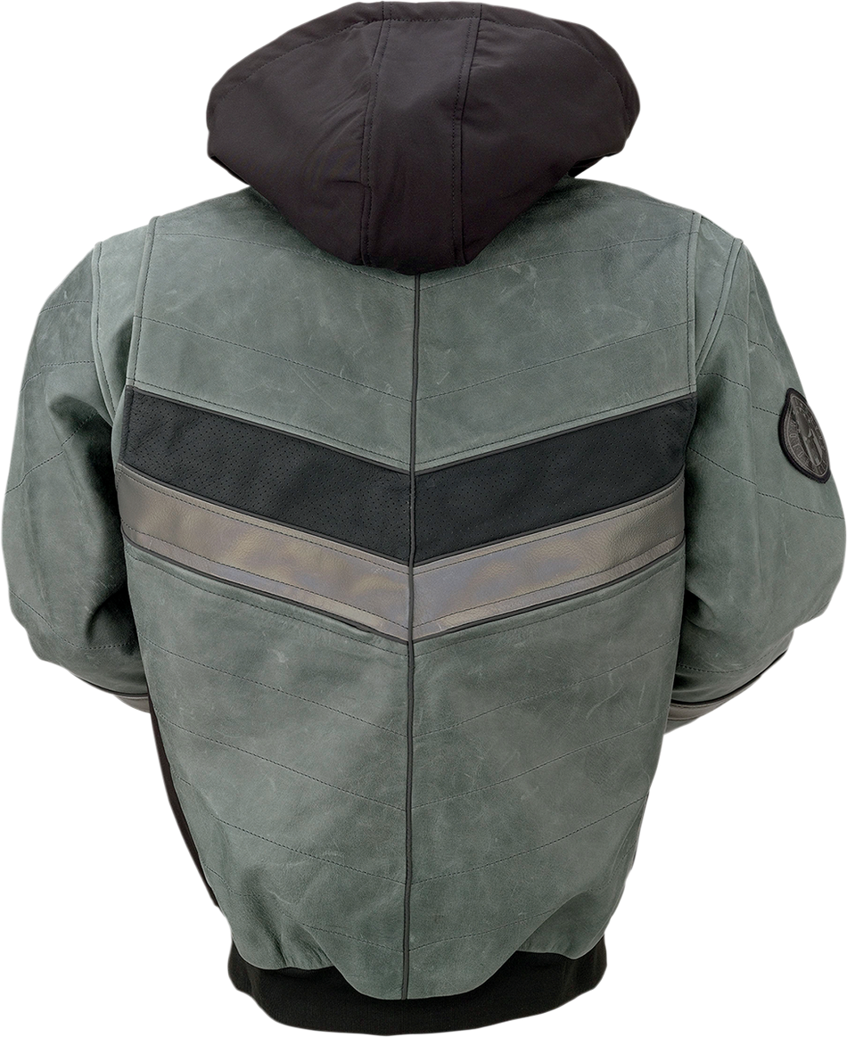 Chaqueta de cuero Z1R Thrasher - Verde/Gris - Mediana 2810-3813 