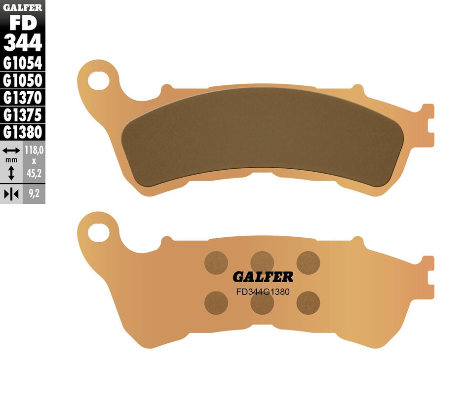 GALFER Brake Pads Sintered Fd344g1380 FD344G1380