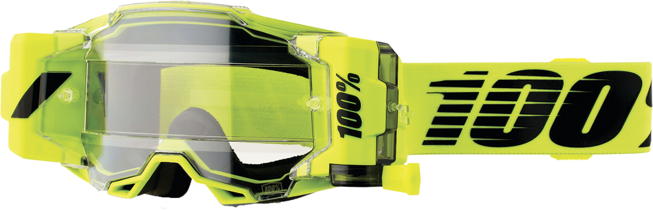 100% Armega Forecast Goggle Nuclear Citrus Clear Lens 50006-00002