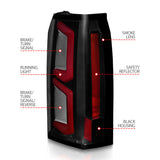 ANZO 2015-2020 Chevrolet Tahoe LED Tail Lights w/ Light Bar Black Housing Somke Lens 311375