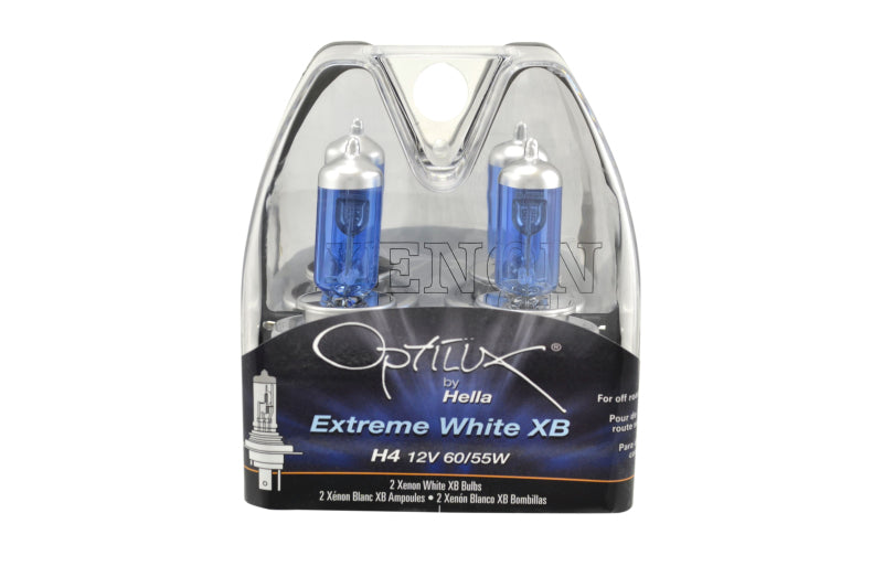 Hella Optilux 12V 60/55W H4/9003 P43t Extreme White XB Bulb (Pair) LAH71071352