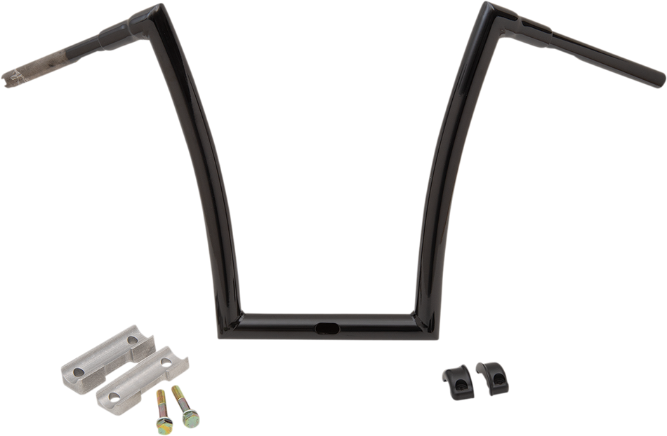 TODD'S CYCLE Handlebar - 1-1/2" Strip - Touring - 17" - Gloss Black 0601-5204