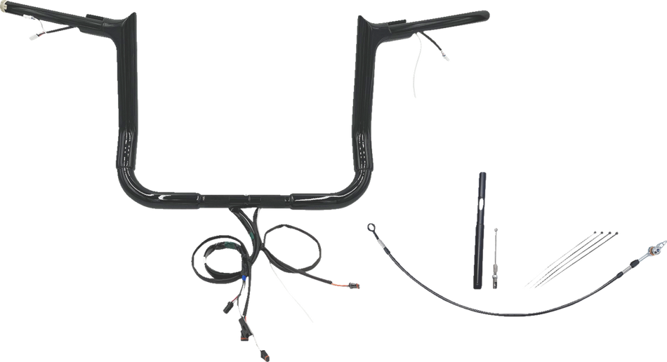 FAT BAGGERS INC. Handlebar Kit - Pointed Top - 12" - Black 812012-B