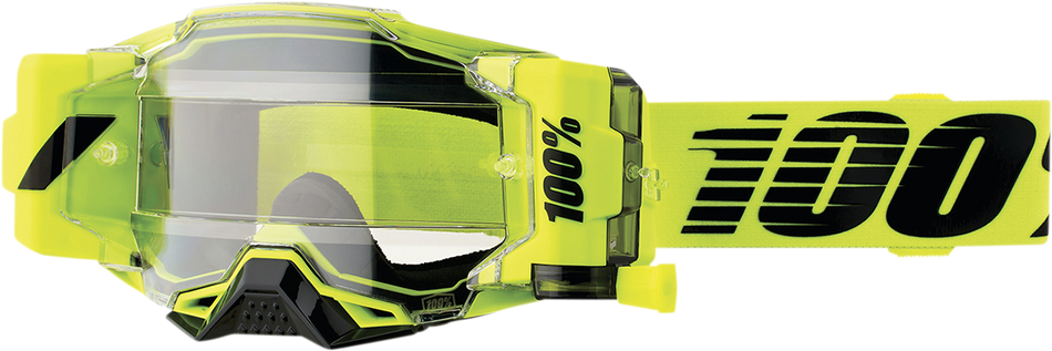 100% Armega Forecast Goggles - Nuclear Citrus - Clear 50006-00002