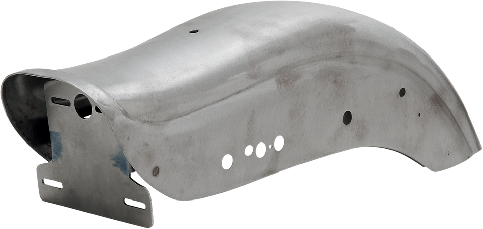 DRAG SPECIALTIES Fate Bob Rear Fender - Raw - Drilled 90388