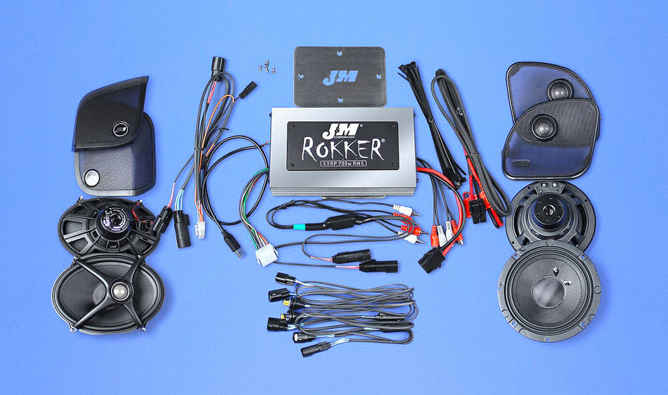 J&MRokker Xxr 700w 4-Sp/Amp Kit 15-18 Har RoadglideXXRK-700SP4-15RC