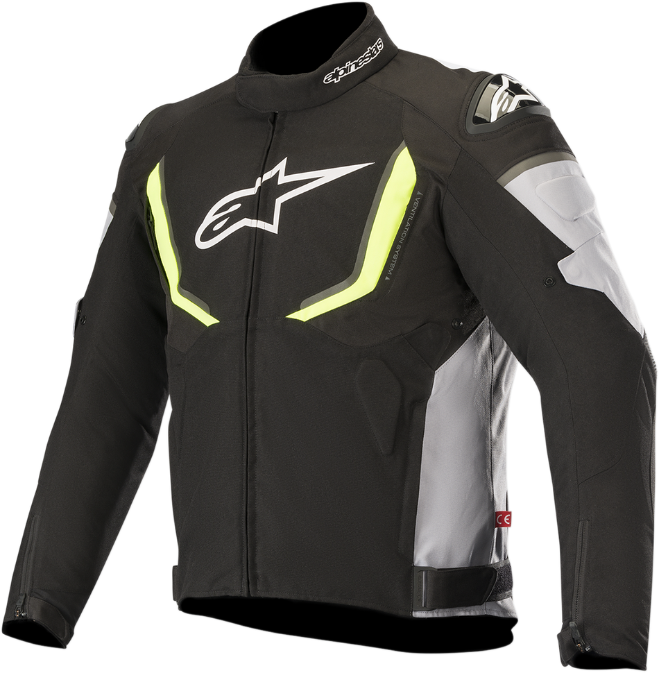 ALPINESTARS T-GP R v2 Jacke - Schwarz/Grau/Gelb - XL 3205619-175-XL