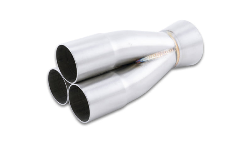 Vibrant 1.625in Inlet Slipover ID 2.5in Outlet OD 3-1 SS Merge Collector 10332