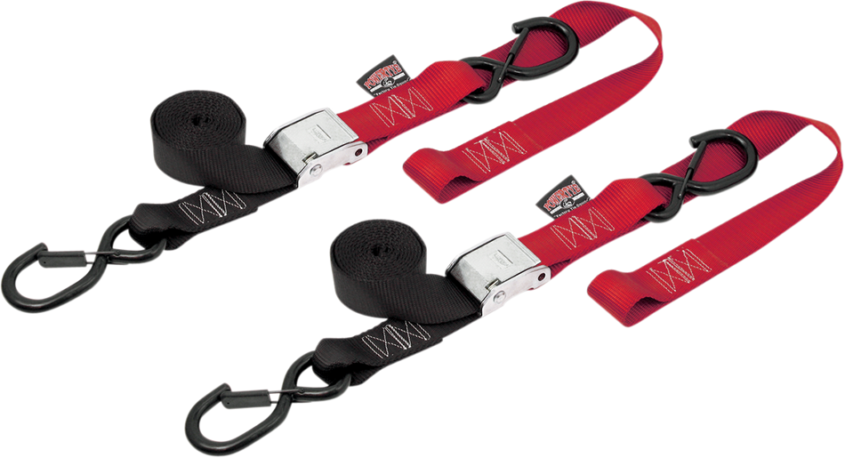 POWERTYE MFG. Cam Tie-Downs - 1-1/2" x 6-1/2' - Black/Red 29621-S