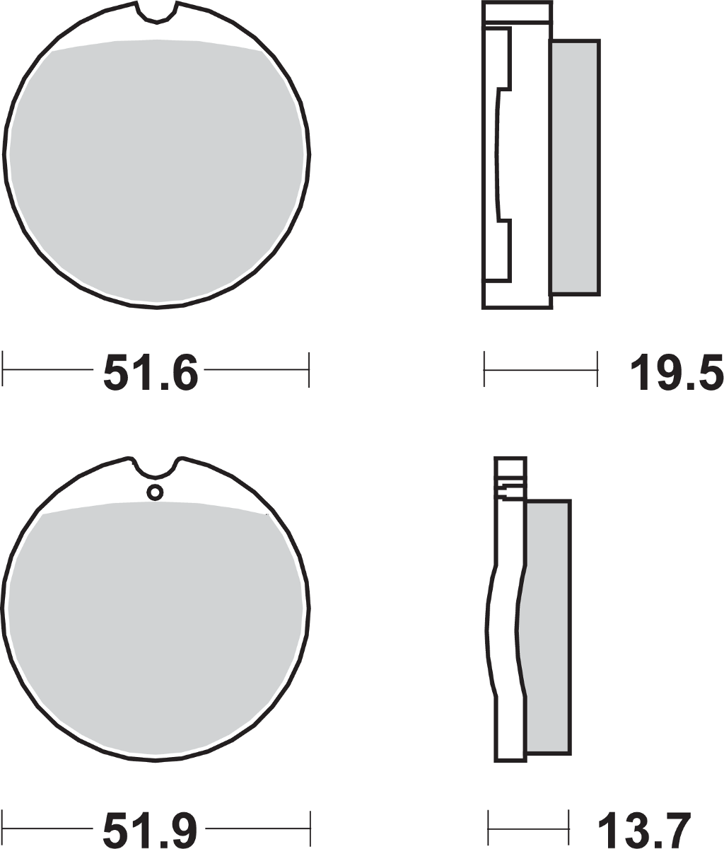 SBS HF Bremsbeläge - Honda CB 501HF
