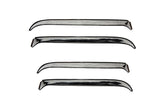 AVS 87-98 Ford F-250 Super Duty Ventshade Front & Rear Window Deflectors 4pc - Stainless 14075