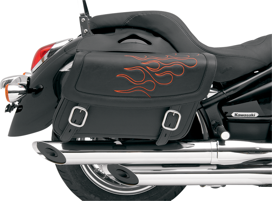 SADDLEMEN Flame Saddlebag - Orange - Medium X021-05-0406