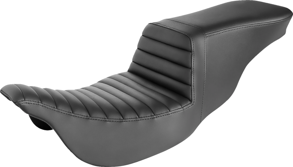 SADDLEMEN Step-Up Seat - Front Tuck-n-Roll - Black - FLH 808-07B-191