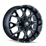 Mayhem 8015 Warrior 20x9 / 6x135 BP / 0mm Offset / 106mm Hub Black w/ Milled Spokes Wheel 8015-2937M