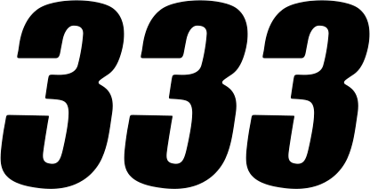 Número de placa D'COR VISUALS SX - N.º 3 - Negro - 4" 45-24-3 