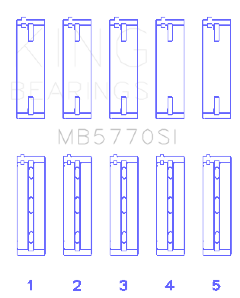 King Nissan / Infiniti VK45 - VK50 - VK56 (Size STD) Main Bearing Set GMB5770SI
