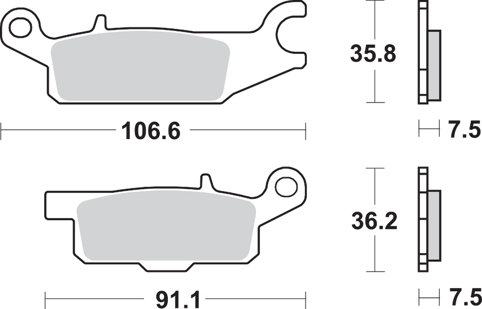 SBS Off-Road Sintered Brake Pads - YFM 850SI