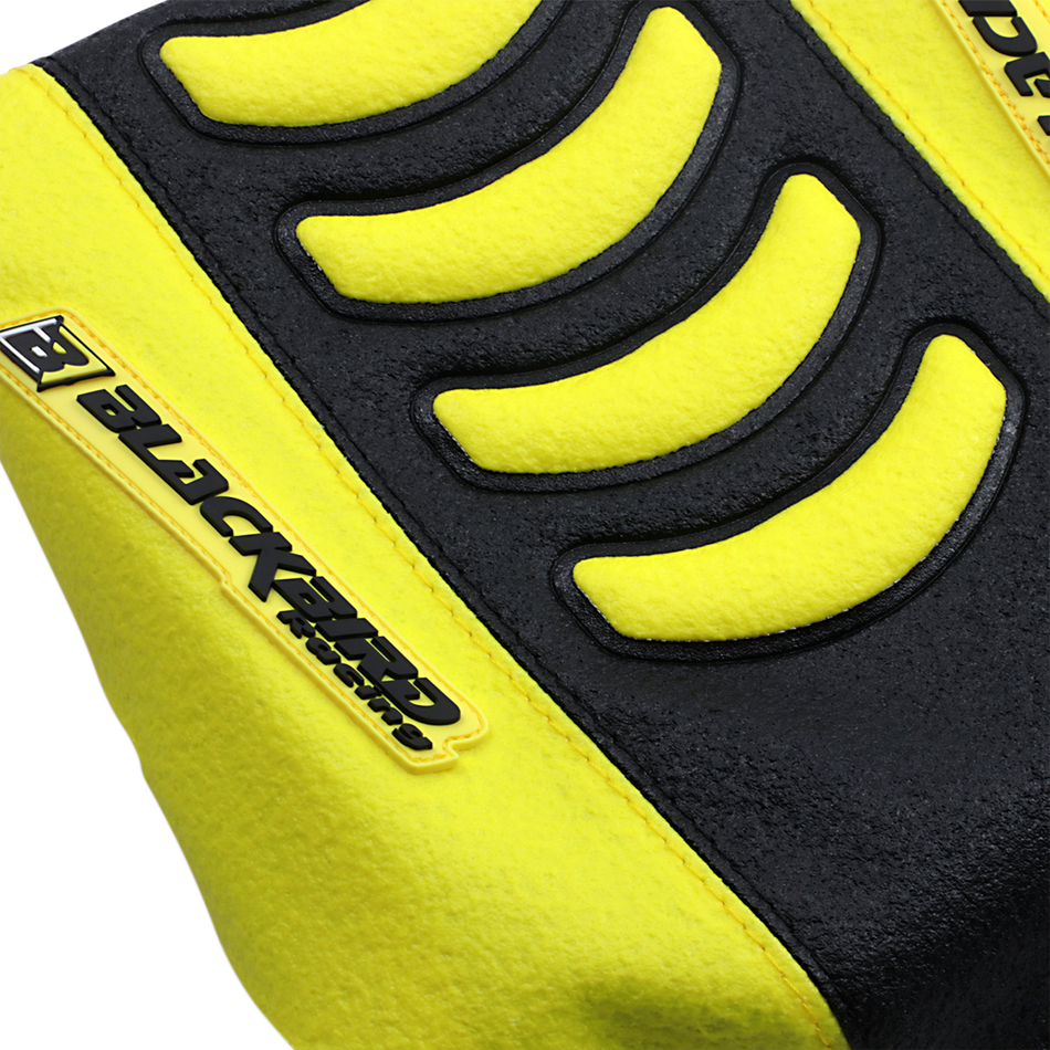 BLACKBIRD RACING Double Grip 3 Seat Cover - Black/Yellow - Suzuki 1330HUS