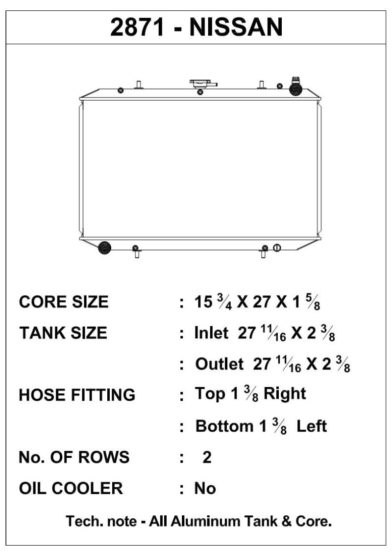 CSF 90-97 Nissan 300ZX Radiator 2871