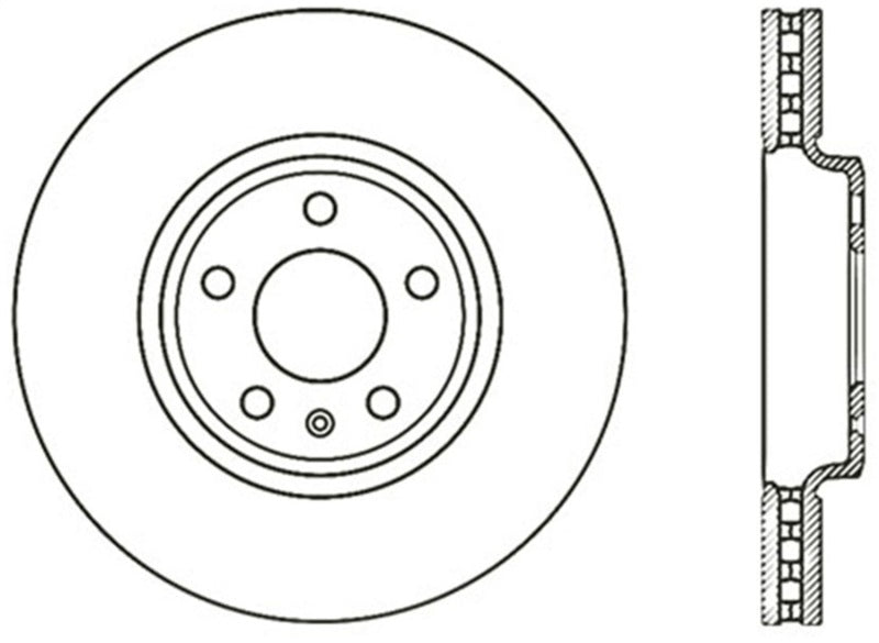 StopTech Power Slot 09-10 Audi A4/A4 Quattro / 08-10 A5 / 10 S4 Front Left Drilled & Slotted Rotor 127.33123L