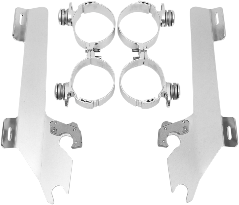 MEMPHIS SHADES Batwing Trigger Lock Mounting Kit - VTX 1800 - Polished MEK1903