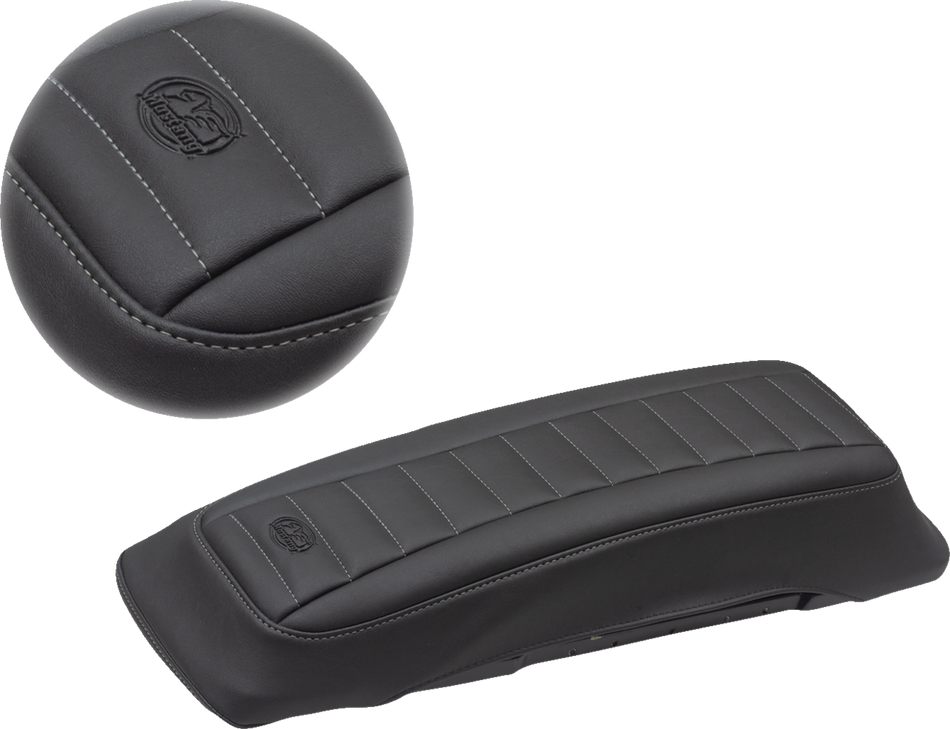 MUSTANG Saddlebag Lid Covers - Black/Gunmetal Gray - '93-'13 FL 77637GM