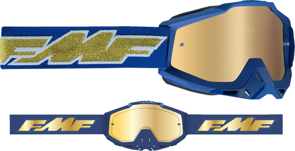 FMF PowerBomb Goggles - Rocket - Deep Navy - Gold Mirror F-50037-00010 2601-3293