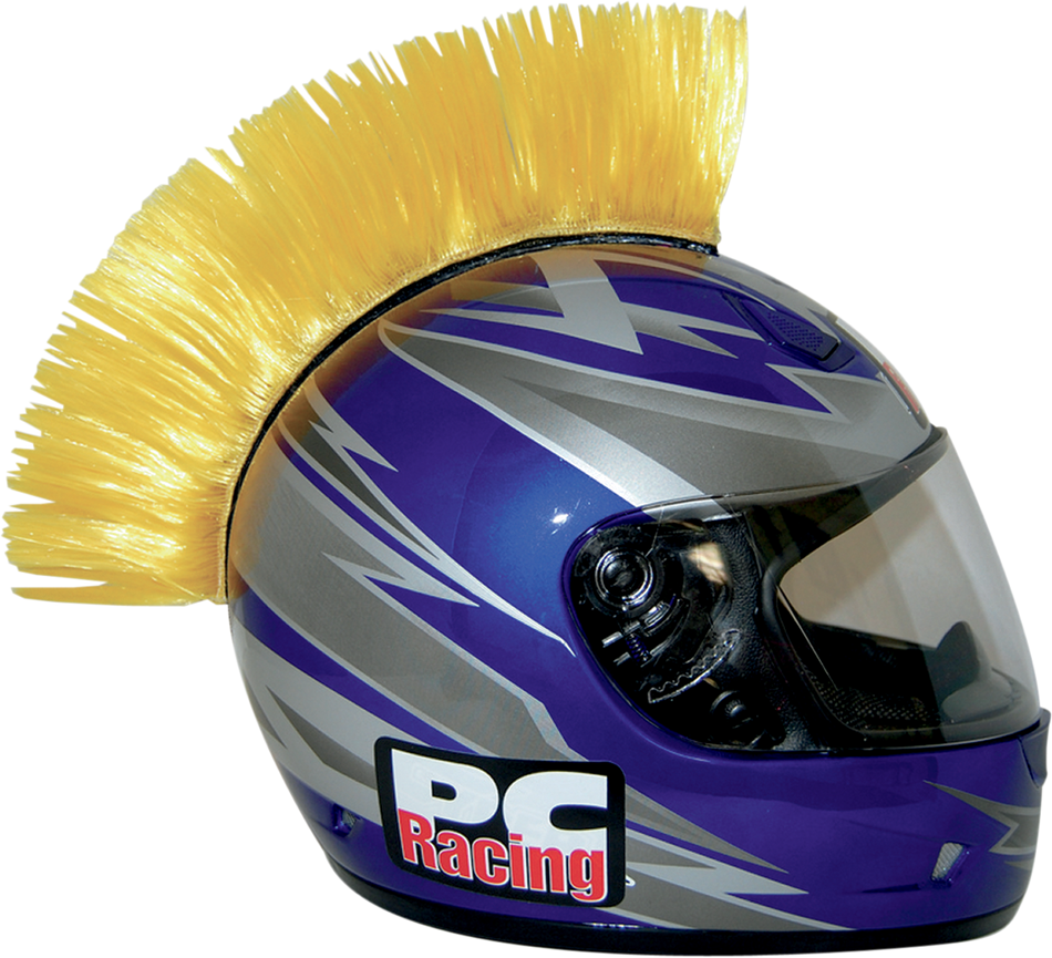 PC RACING Helmet Mohawk - Yellow PCHMYELLOW