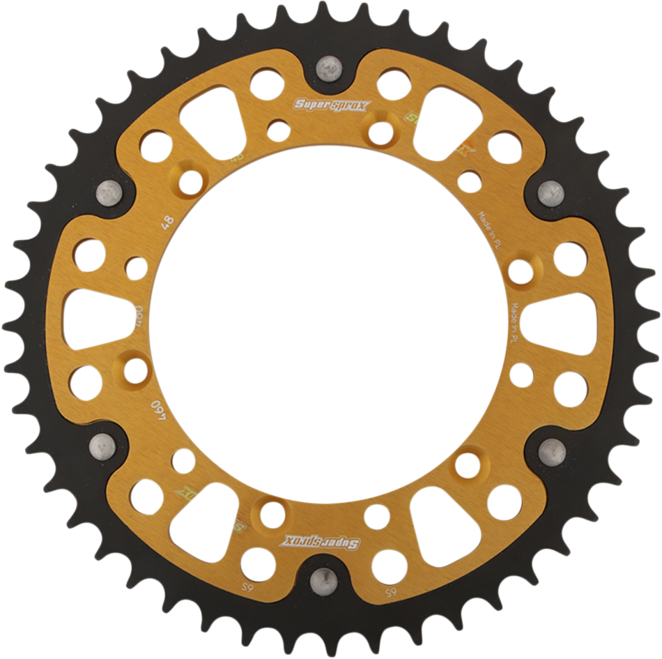 SUPERSPROX Stealth Rear Sprocket - 48 Tooth - Gold - Kawasaki/Suzuki RST-460-48-GLD