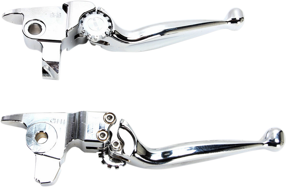 POWERSTANDS RACING Lever Set - Journey - Harley Davidson - Chrome 12-00611-20