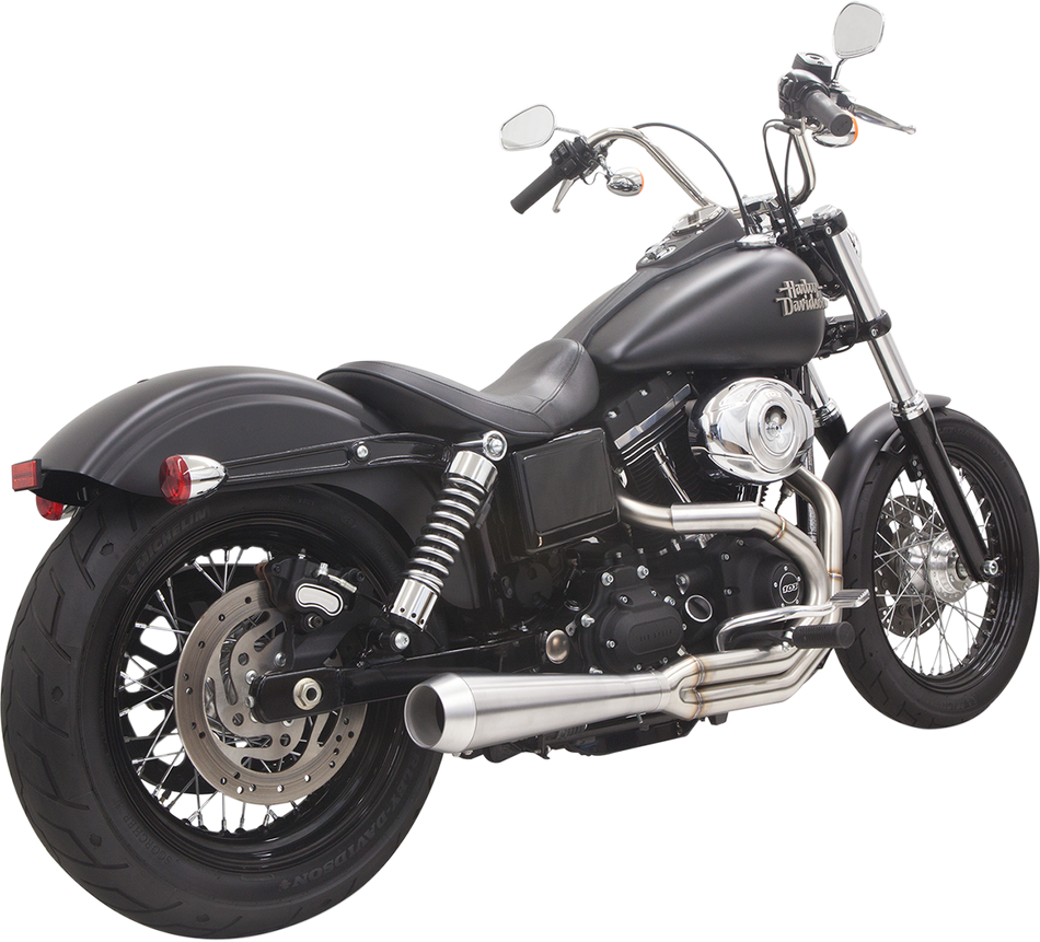 BASSANI XHAUST Road Rage 3 Exhaust - Stainless  1991-2017 Dyna /Fat Bob 1D1SS