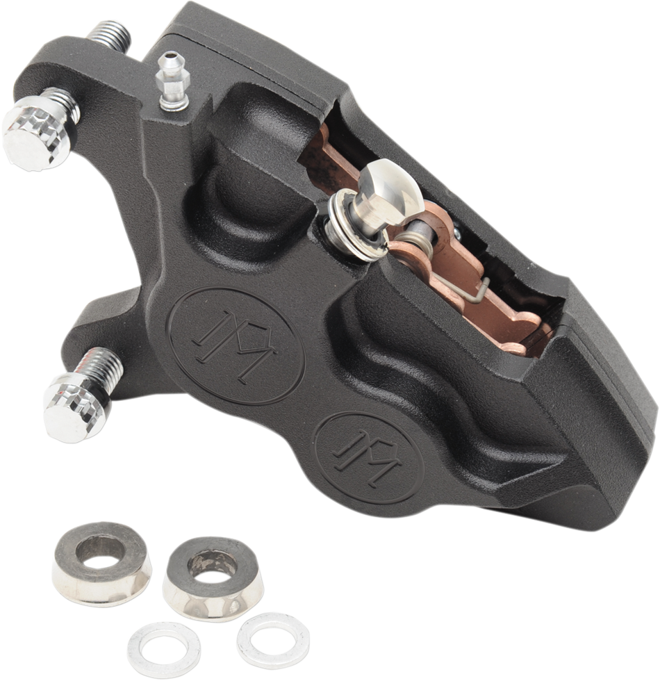 PERFORMANCE MACHINE (PM) 4-Piston Caliper - Front Left - Black Ops - 11.5" 0053-2919-SMB