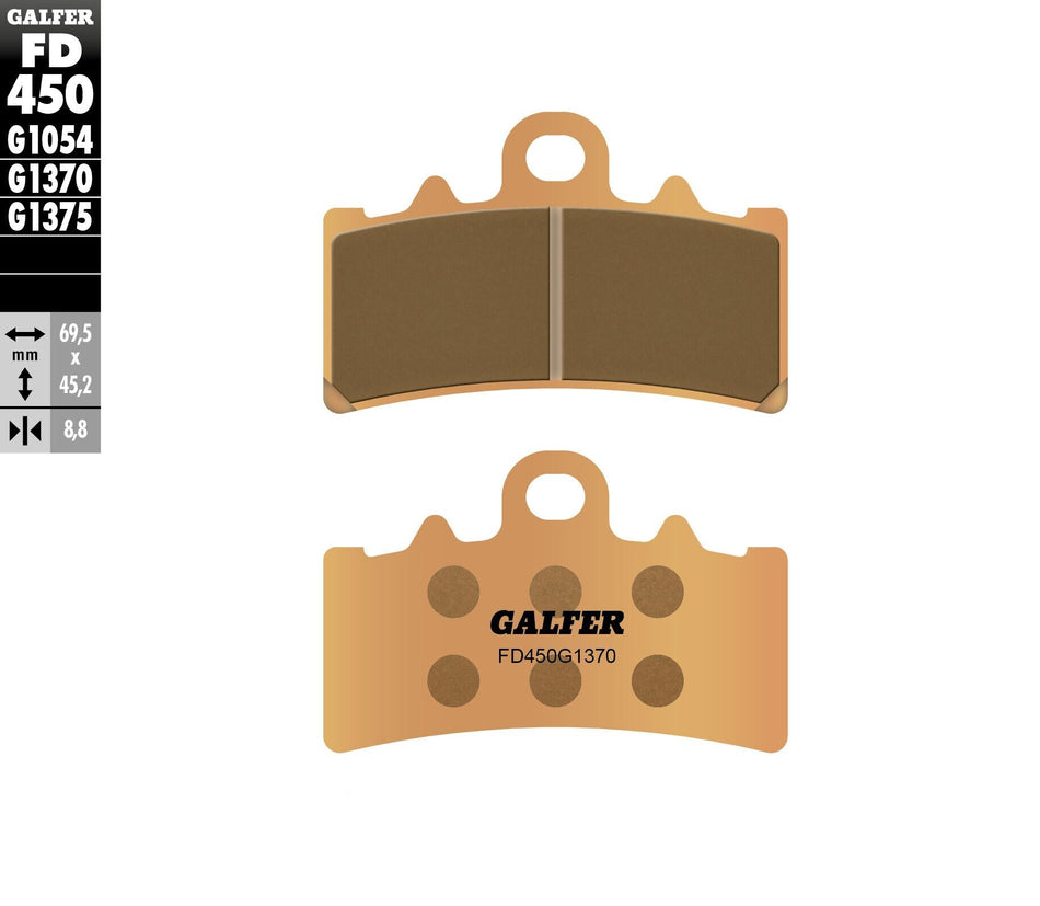 GALFER Brake Pads Sintered Fd450g1370 FD450G1370