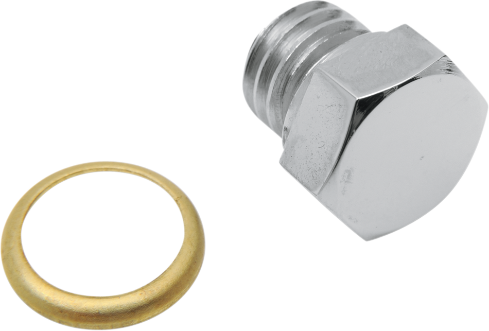 COLONY Drain Plug - Hex - Chrome - 1/2"-13 8494-1