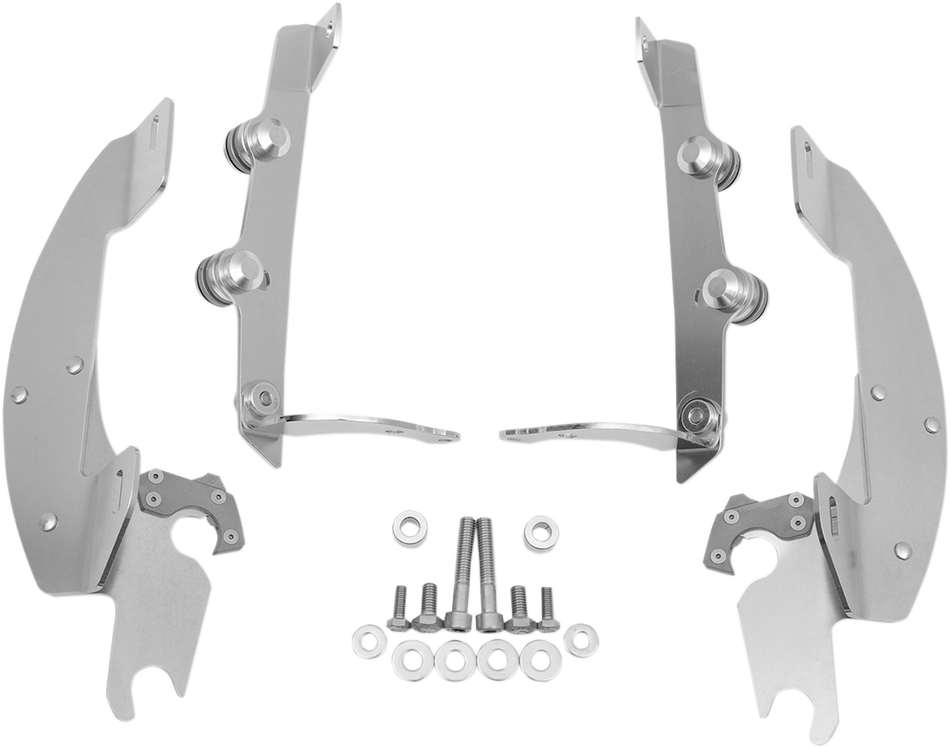 MEMPHIS SHADES Batwing Trigger Lock Mounting Kit - Aero - Polished MEK1908