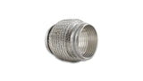 Vibrant SS Flex Coupling with Interlock Liner and Mesh Braid 3in inlet/outlet x 4in long 66004