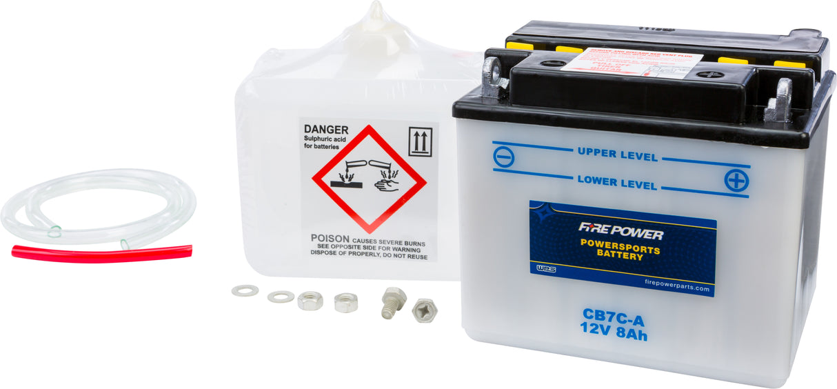 FIRE POWER Battery W/Acid Cb7c-A 12v Heavy Duty CB7C-A