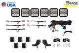 Diode Dynamics Bronco SS5 6-Pod CrossLink Grille Lightbar Kit Sport - White Combo DD7235