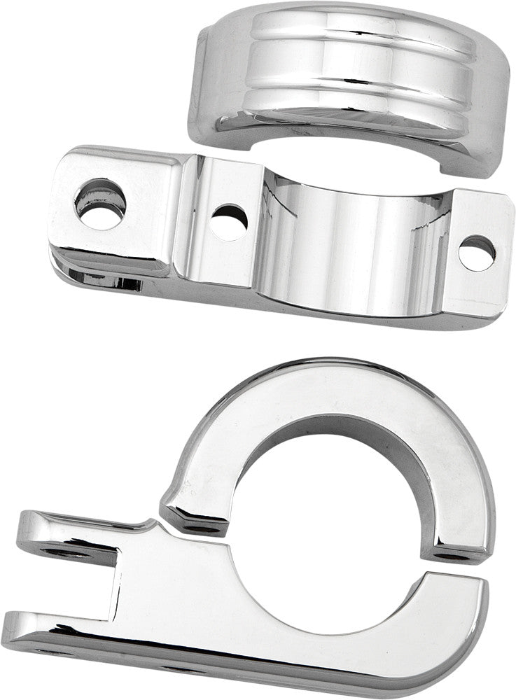 HARDDRIVE Footpeg Mount Clamps 1.5" Bar Chrome P77-6005