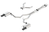 Borla Atak Cat-Back 15-17 Ford Mustang GT 5.0L V8 MT/AT 3in pipe 4in Black Chrome Tips 140630BC