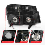 ANZO 04-12 GM Colorado/Canyon/I-Series Crystal Headlights - w/ Light Bar Black Housing 4pcs 111558