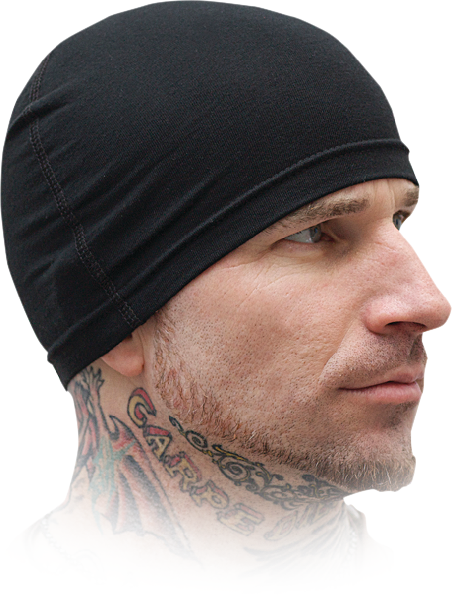 SCHAMPA & DIRT SKINS Stretch Skullcap- Black SKLCP002-0