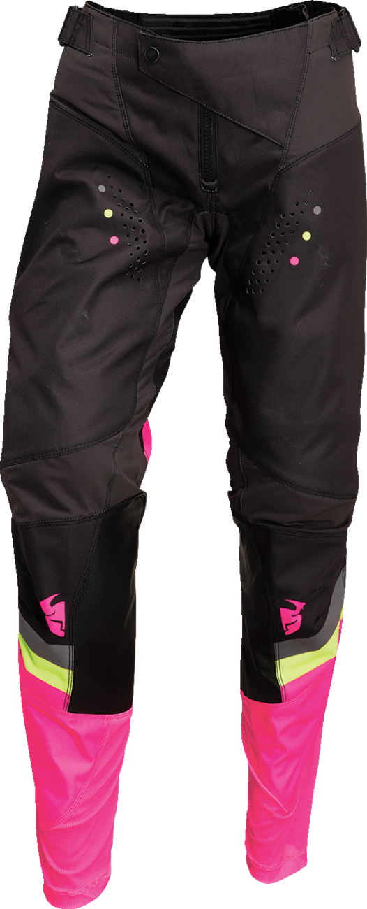 THOR Women's Pulse Rev Pants - Charcoal/Pink - 13/14 2902-0300