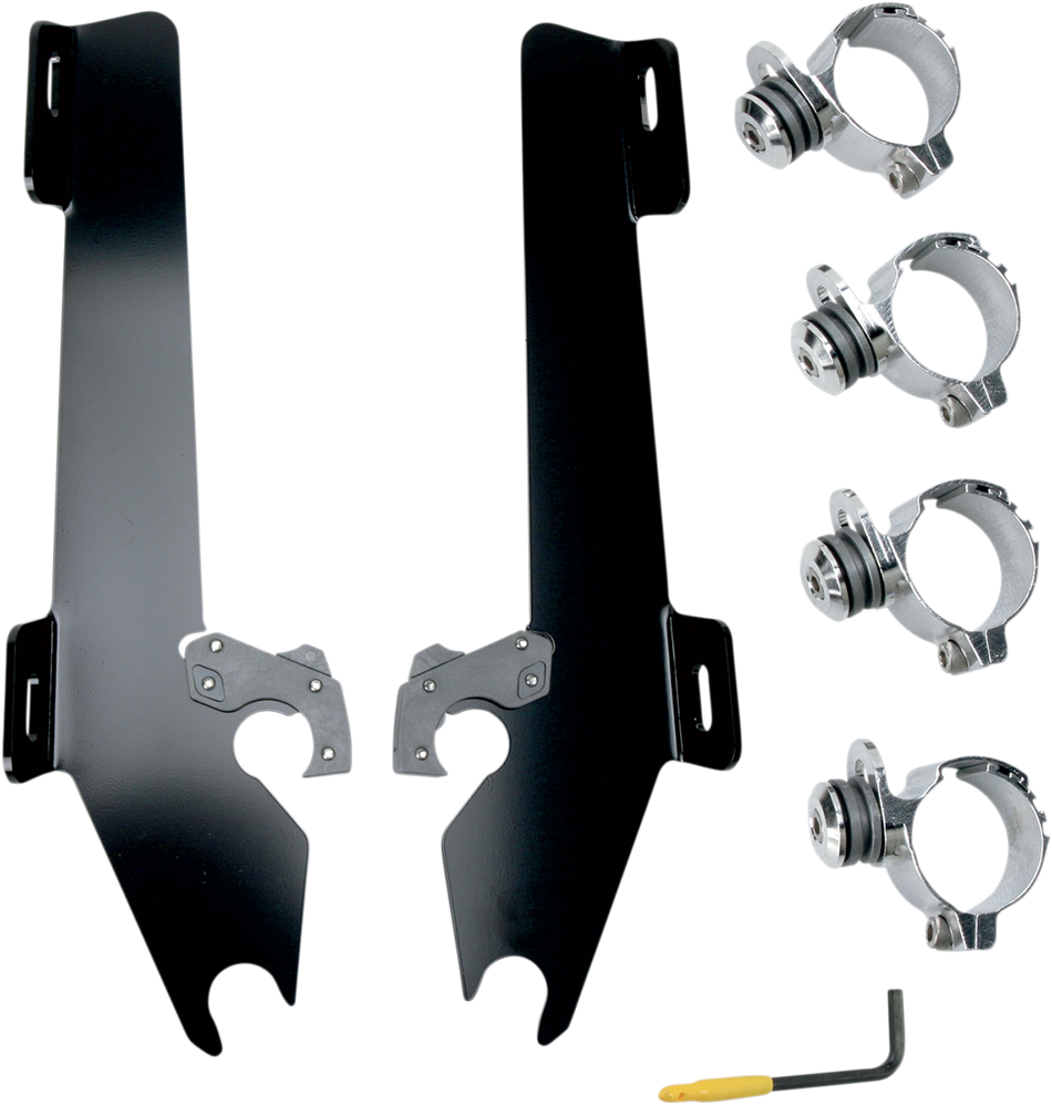 MEMPHIS SHADES Batwing Trigger Lock Mounting Kit - Stateline/Sabre - Black MEK1946