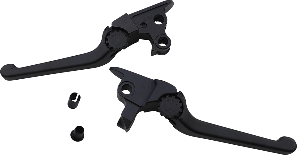 POWERSTANDS RACING Lever Set - Anthem - Harley Davidson - Black 12-00666-22