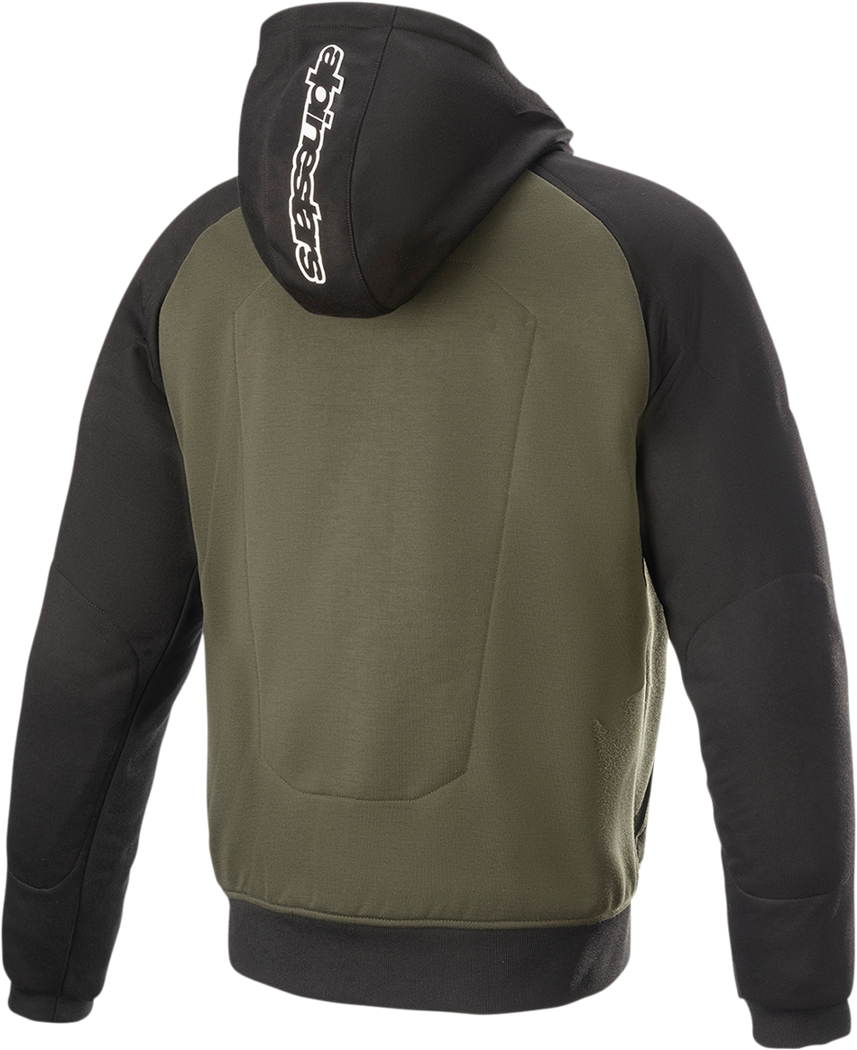 ALPINESTARS Chrome Hoodie - Black/Green - 4XL 4200918-1681-4X