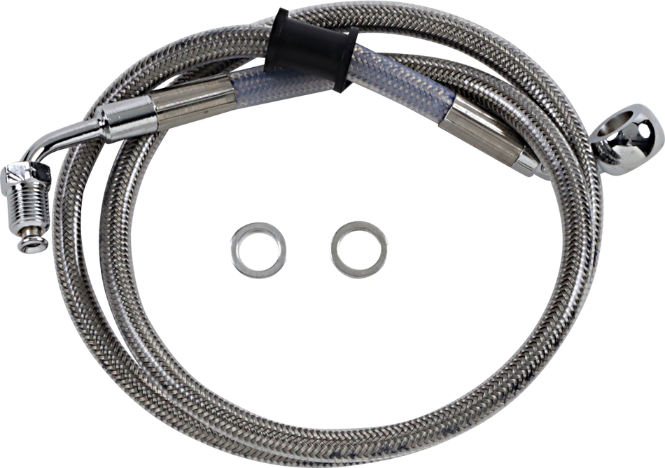 DRAG SPECIALTIES Brake Line - +10" - Stainless Steel - '18-'21 Softail 618604-10