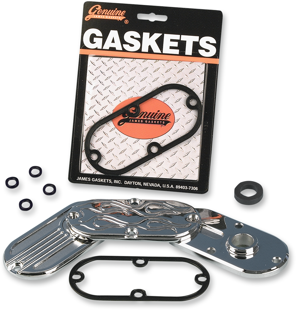 JAMES GASKET Inspection Gasket Metal/Rubber - Big Twin JGI-60567-90-DL